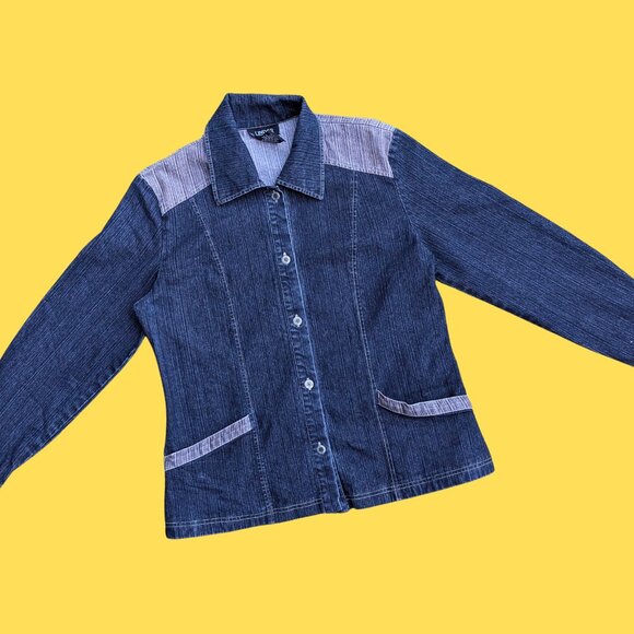 SOLD Handmade, Upcycled Pop-Art ''Not Your Girl!!!'' Denim Jacket Size US 14, XL - Picture 4 of 4